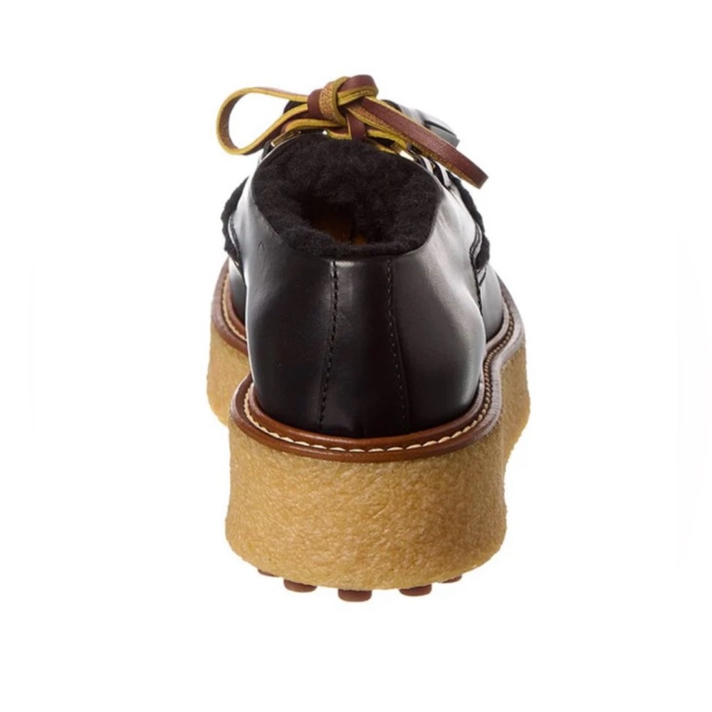 Tod’s Leather and Shearling Platform Loafer - Picture 3 of 11